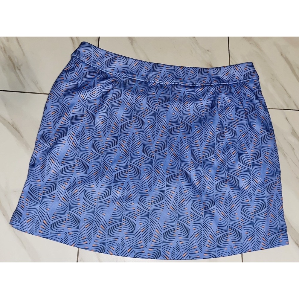 Greg Norman Women's Golf Skort M Purple Print Stretch‎ Performance Skirt EUC